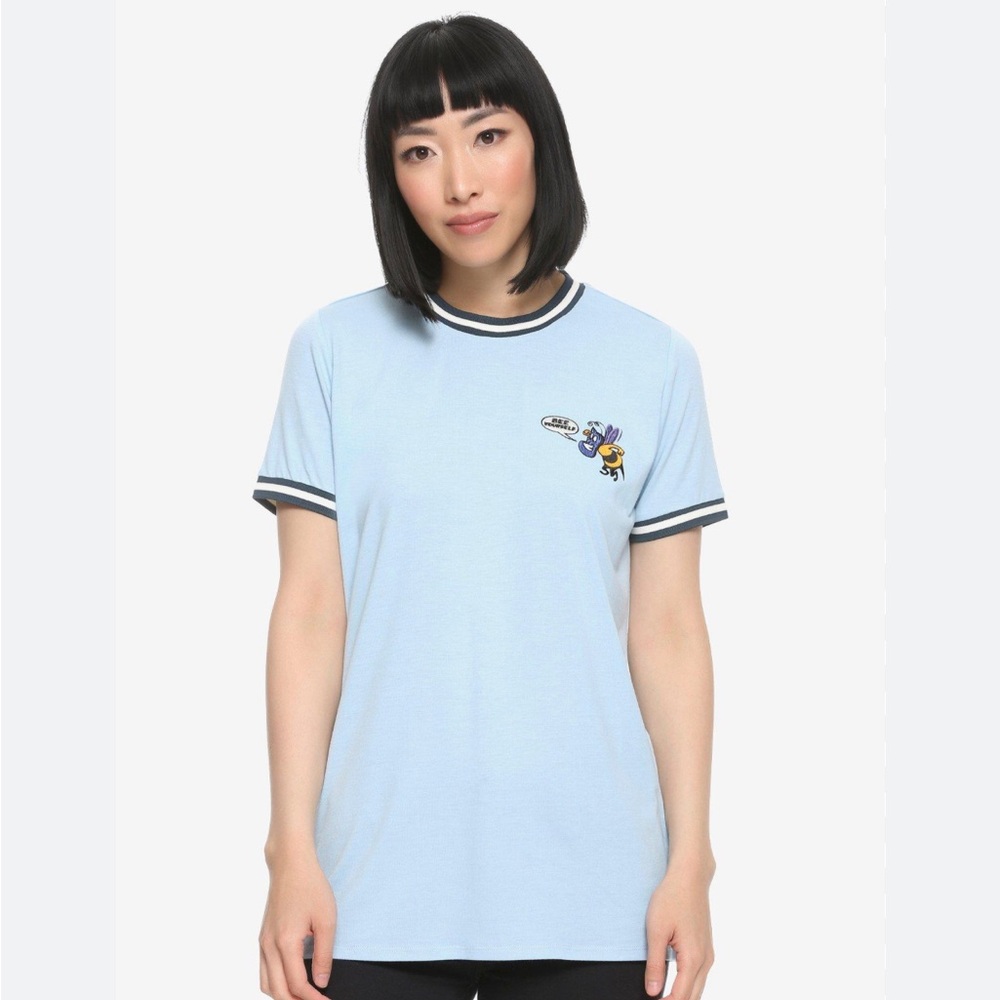 Disney Aladdin Bee‎ Yourself Women's Ringer T-Shirt - BoxLunch Exclusive blue Xl